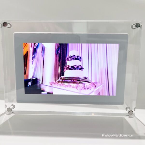 7" Clear Acrylic Cable Loaded Digital Video/Photo Frame - Image 3